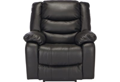 Collection - Power Massage - Leather - Recliner Chair - Black